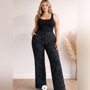 Vintage 90s-Y2K- Black Lace Wide Leg Jeans.Grunge